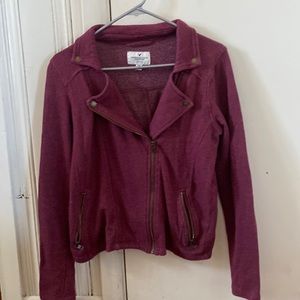 American Eagle Fleece Moto Jacket